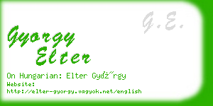 gyorgy elter business card